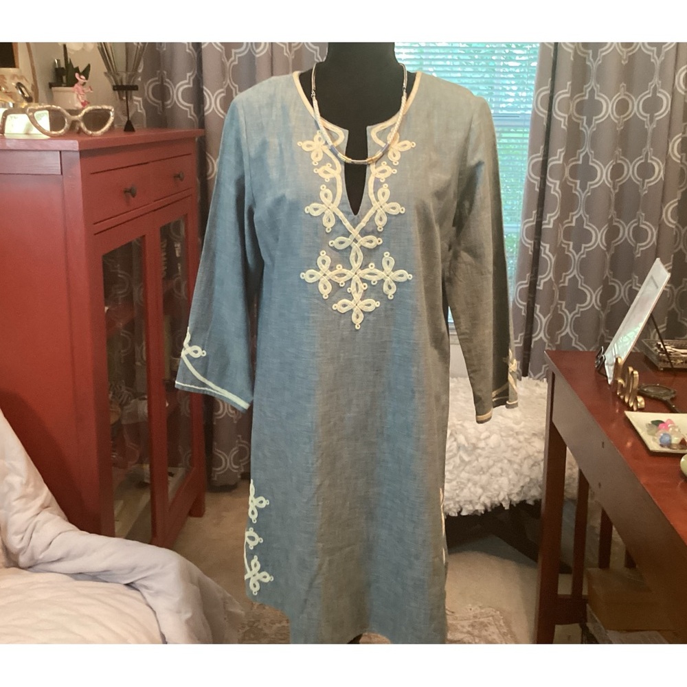 Vintage Lucky Brand Embroidered Dress - Picture 2 of 7